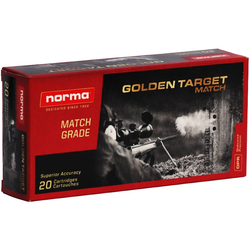 Norma Golden Target Match 6.5 PRC Ammo 143 Grain Boat Tail Hollow Point - 10166462