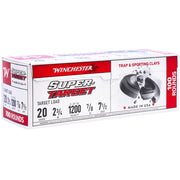 Winchester Super Target 20 Gauge Ammo 2 3/4" 7/8 oz #7 1/2 Lead Shot VP - TRGT207VP