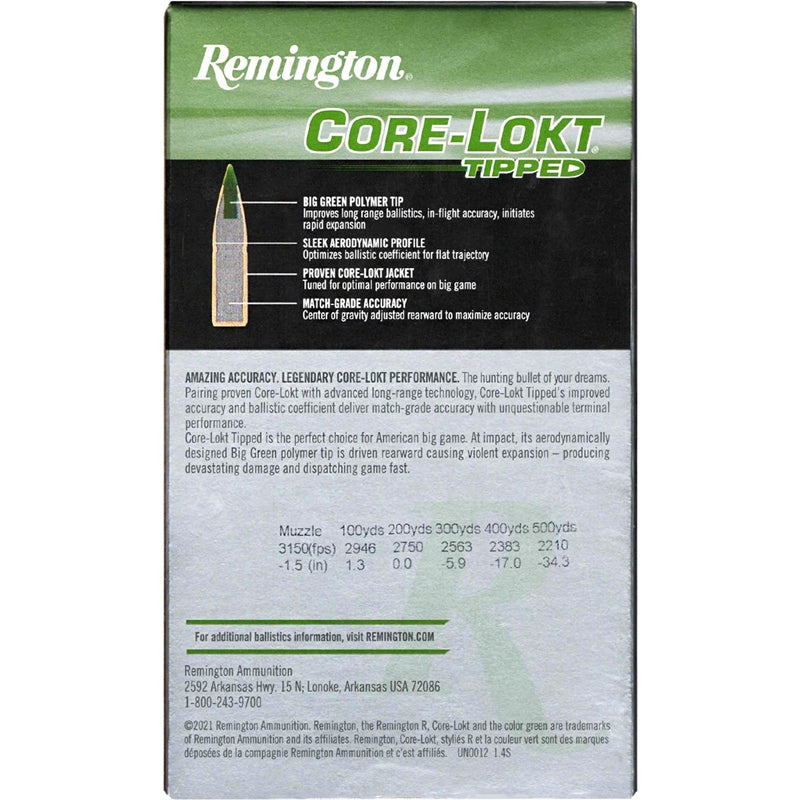 Remington Core-Lokt 300 Rem Ultra Magnum Ammo 180 Grain Polymer Tip - R29045