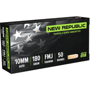 New Republic Training & Range 10mm Ammo 180 Grain Full Metal Jacket - NR1018050