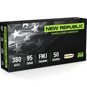 New Republic Training and Range 380 ACP Ammo 95 Grain Full Metal Jacket - NR3809550