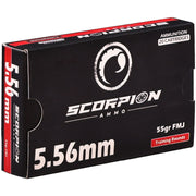 Scorpion 5.56mm Ammo 55 Grain Full Metal Jacket - 556055FMJ-T20
