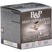 B&P Heavy Dove & Quail 410 Gauge Ammo 2 1/2" 1/2 oz #7.5 Lead Shot - 410BD75