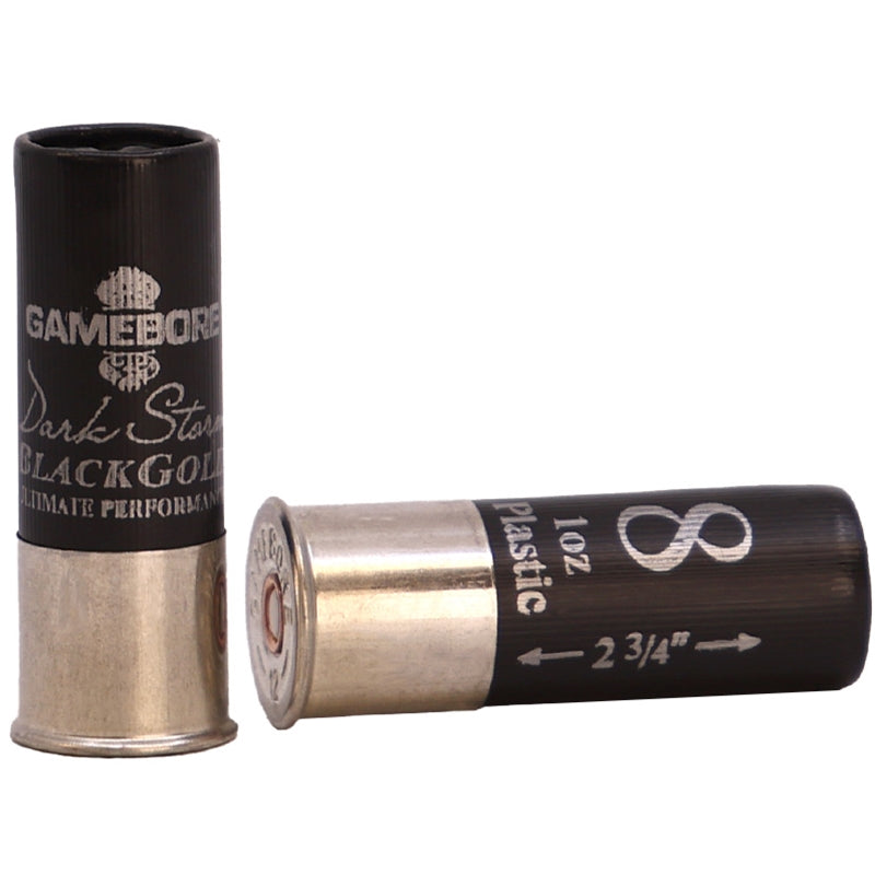 Gamebore Black Gold Dark Storm 12 Gauge Ammo 2 3/4" 1oz #8 Diamond Shot - 12KLAMDS828
