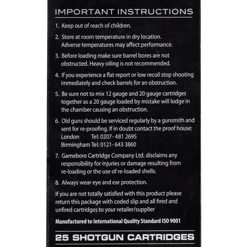 Gamebore Black Gold Dark Storm 12 Gauge Ammo 2 3/4" 1oz #8 Diamond Shot - 12KLAMDS828