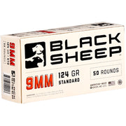 Black Sheep 9mm Ammo 124 Grain Full Metal Jacket - 9124GSTD50