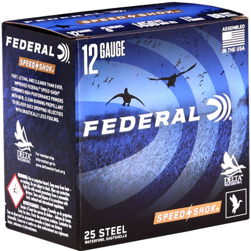 Federal Speed-Shok 12 Gauge Ammo 3” 1 1/4 oz BB Steel Shot 90 Pellets - WF142 BB