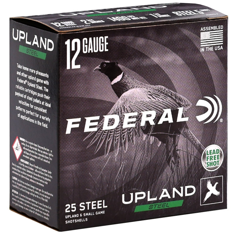 Federal Upland 12 Gauge Ammo 2 3/4" 1 1/8 oz #5 Steel Shot - USH12 5