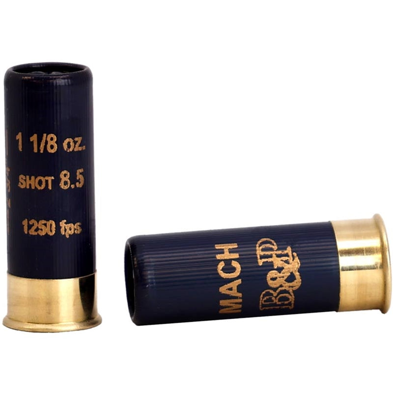 B&P Mach 12 Gauge Ammo 2 3/4" 1 1/8 oz #8.5 Shot - 12B18F85