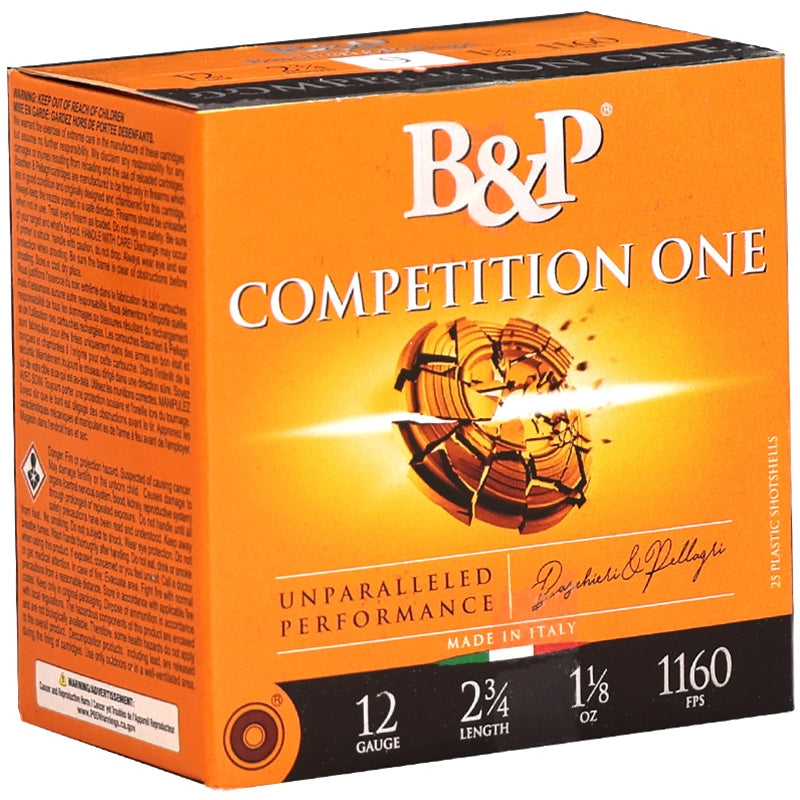 B&P Competition One 12 Gauge Ammo 2 3/4" 1 1/8 oz #9 Lead Shot - 12B32CP9