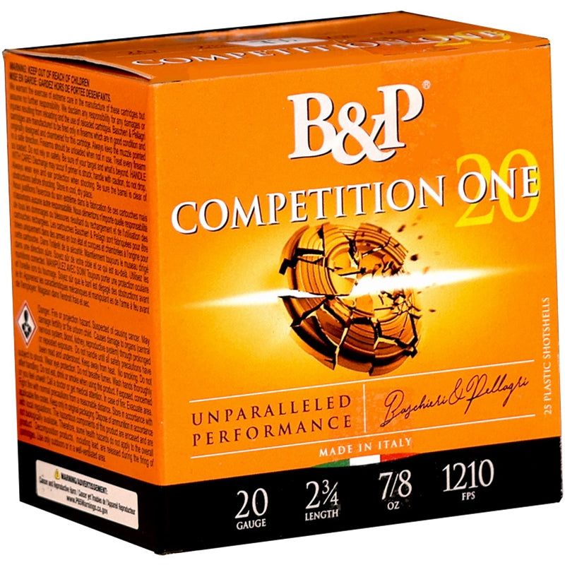 B&P Competition One 20 Gauge Ammo 2 3/4" 7/8 oz #7 1/2 Lead Shot - 20B78CP7