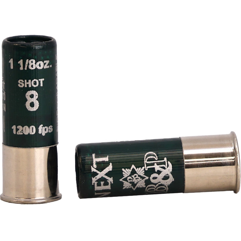 B&P NEXT 12 Gauge Ammo 2 3/4" 1 1/8 oz #8 Lead Shot - 12B18NX8