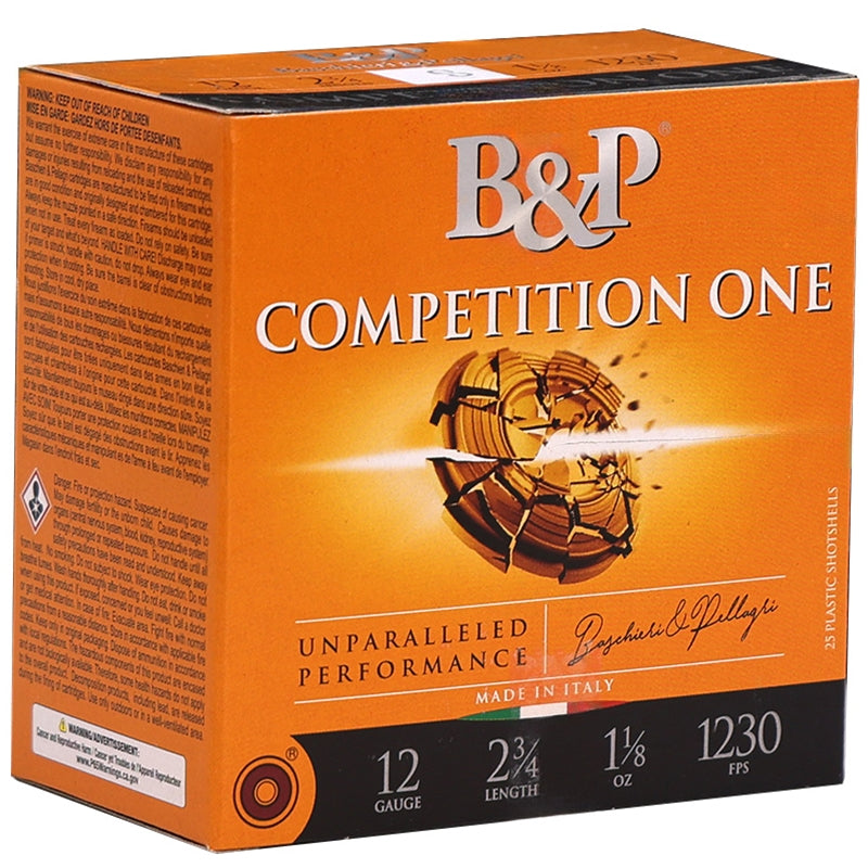 B&P Competition One 12 Gauge Ammo 2 3/4" 1 1/8 oz #8 Shot - 12B18CP8