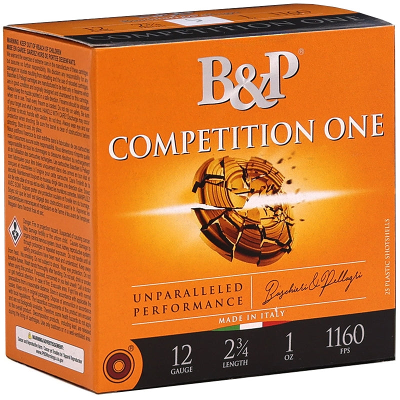 B&P Competition One 12 Gauge Ammo 2 3/4" 1 oz #9 Shot - 12B1CP9