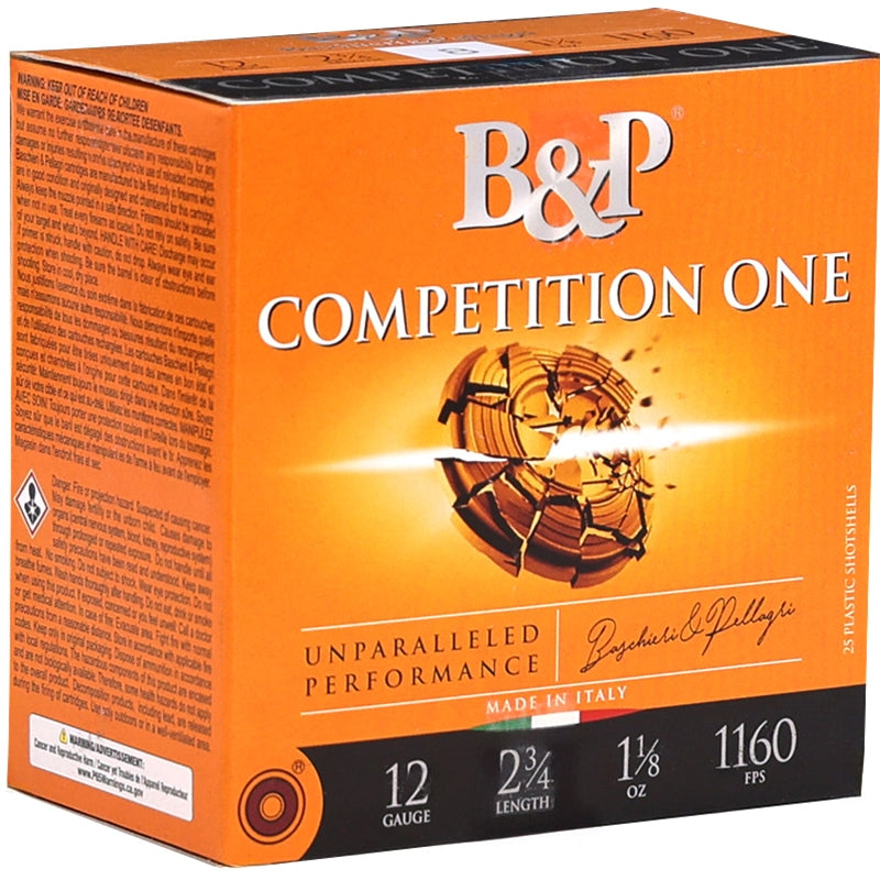 B&P Competition One 12 Gauge Ammo 2 3/4" 1 1/8 oz #8 Shot - 12B32CP8