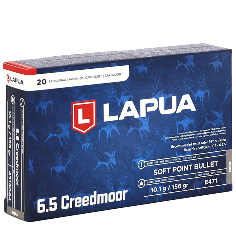 Lapua 6.5 Creedmoor Ammo 156 Grain Soft Point - 4316064