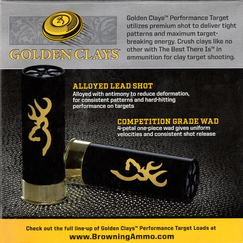 Browning Golden Clays 16 Gauge Ammo 2 3/4" 1 oz #8 Lead Shot - BGC168