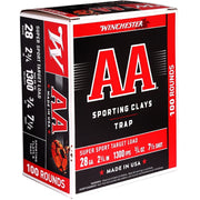 Winchester AA Sporting Clays 28 Gauge Ammo 2 3/4" 3/4 oz #7 1/2 Lead Shot VP - AASC287VP