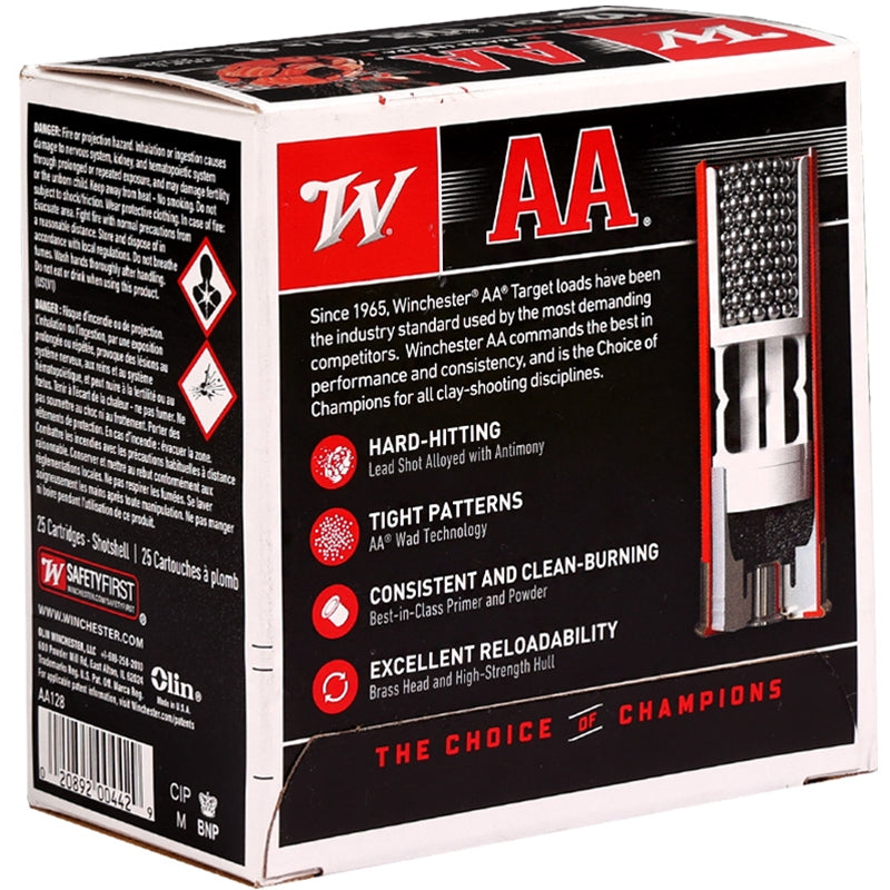 Winchester AA Target Load 12 Gauge Ammo 2 3/4" 1 1/8 oz #8 Lead Shot - AA128