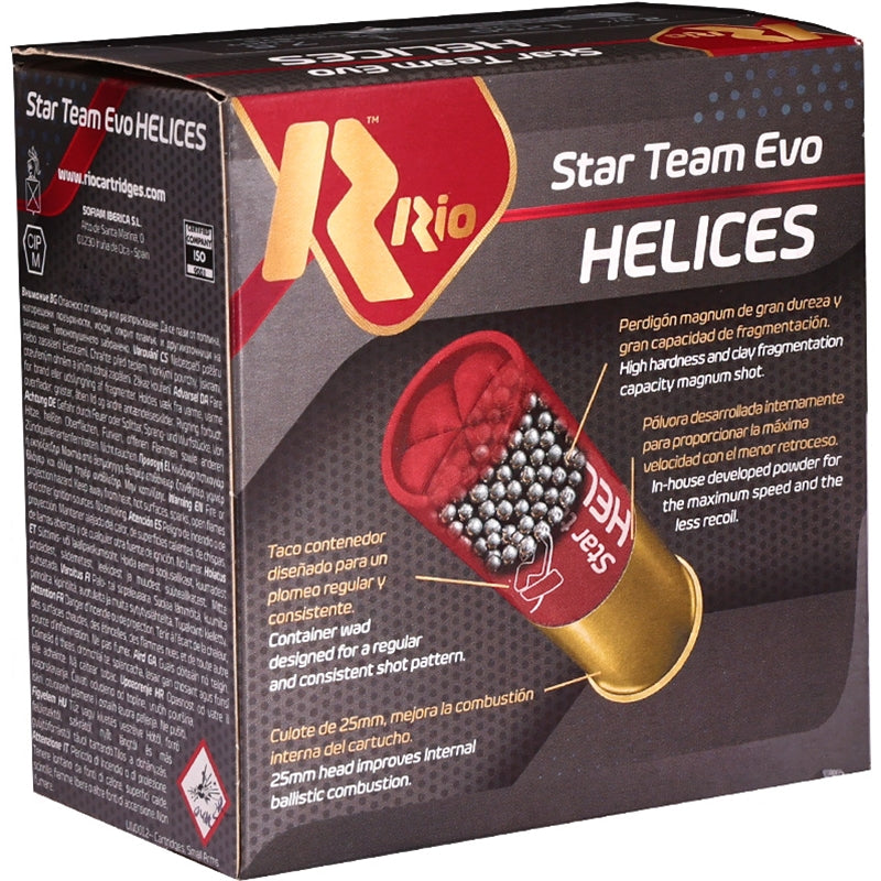 Rio Star Team Helices 12 Gauge Ammo 2 3/4" 1 oz #7 1/2 Lead Shot - STH2875