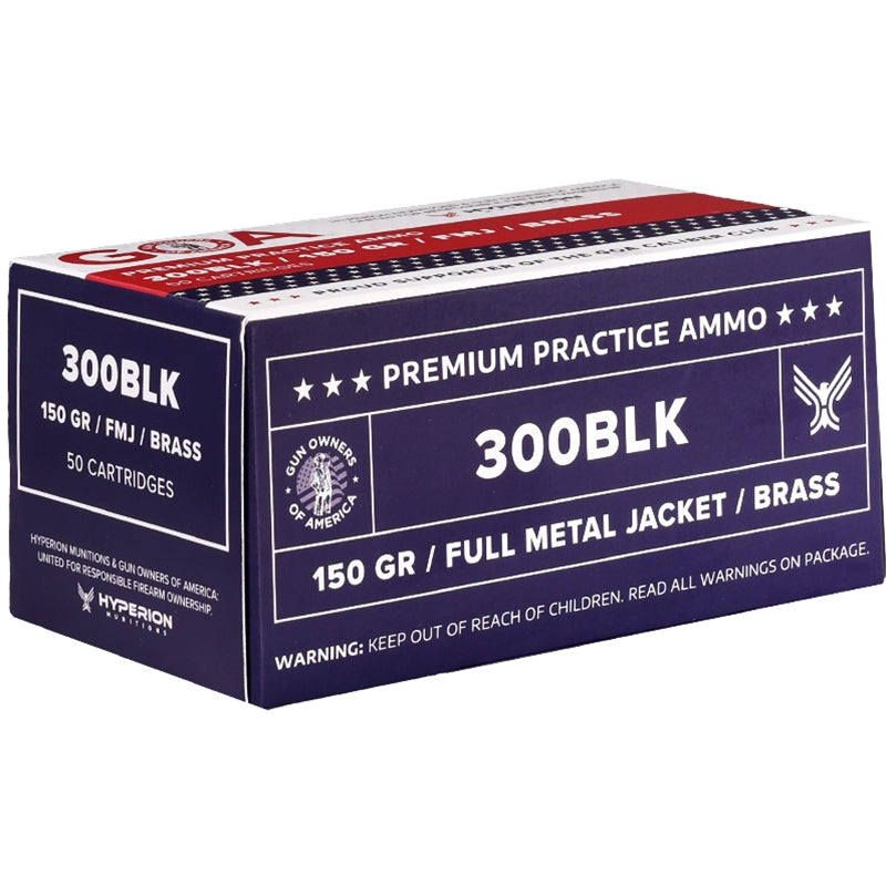 Hyperion 300 Blackout Ammo 150 Grain Full Metal Jacket - GOAHM-300BLK-150-50