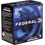 Federal Game Load 12 Gauge Ammo 2 3/4" 1 1/8 oz 3 1/4 DRAM #7 1/2 Lead Shot - H123 7.5