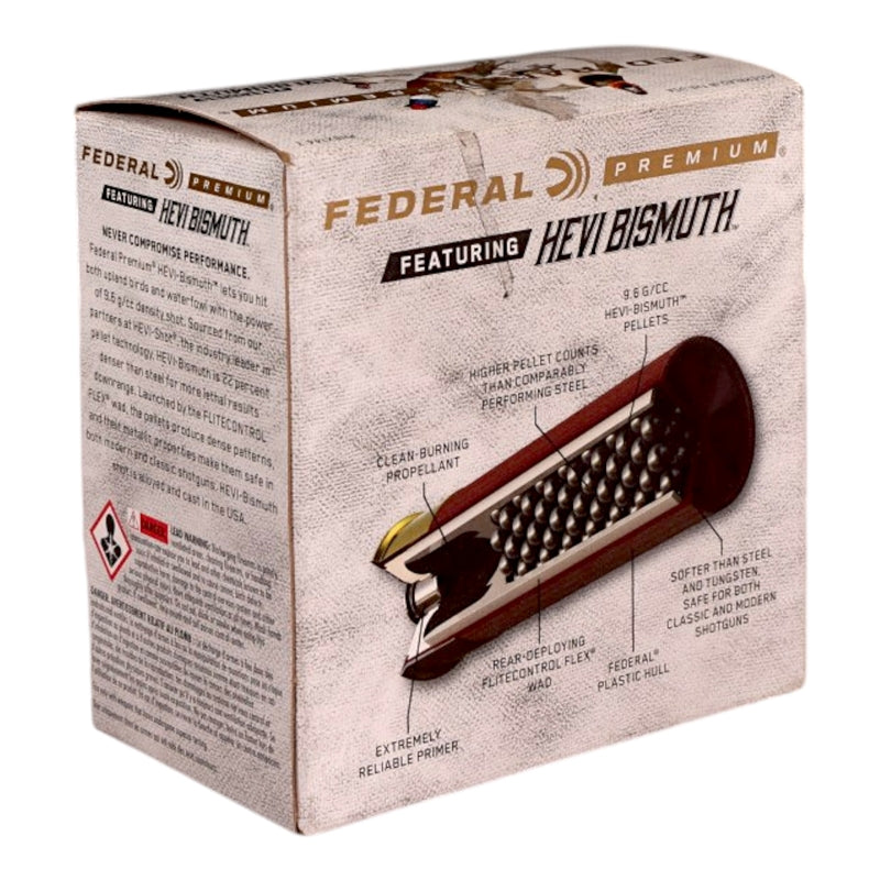 Federal Premium 12 Gauge Ammo 2 3/4" 1 1/4 oz HEVI-Bismuth #3 Shot - PHBX144 3