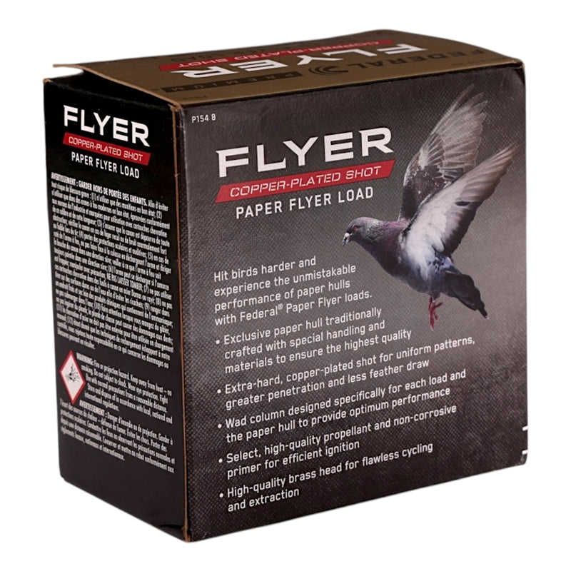 Federal Flyer 12 Gauge Ammo 2 3/4" 1 1/4 oz MAX DRAM #8 Copper-Plated Shot - P154 8