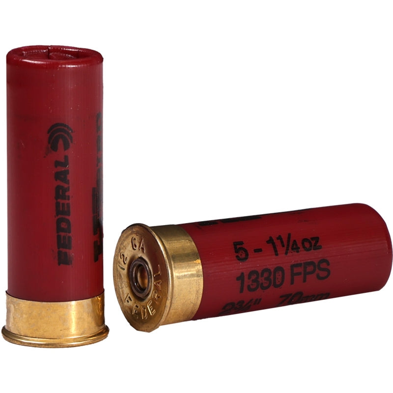 Federal HI-BIRD 12 Gauge Ammo 2 3/4" 1 1/4 oz 3 3/4 DRAM #5 Lead Shot - HVF12H 5