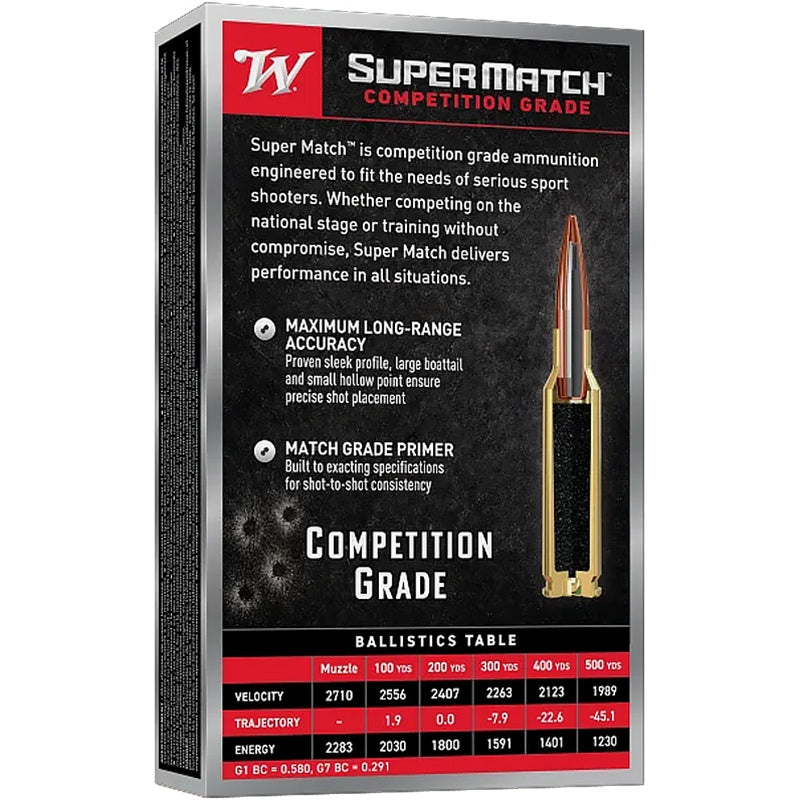 Winchester Super Match 6.5 Creedmoor 140 Grain Boat Tail Hollow Point - SM65CM