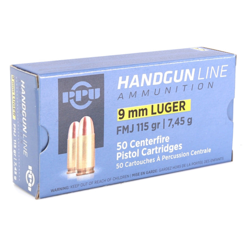 Prvi Partizan Rangemaster 9mm Ammo 115 Grain Full Metal Jacket - PPH9F1