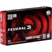 Federal American Eagle 308 Winchester Ammo 150 Grain Full Metal Jacket - AE308D