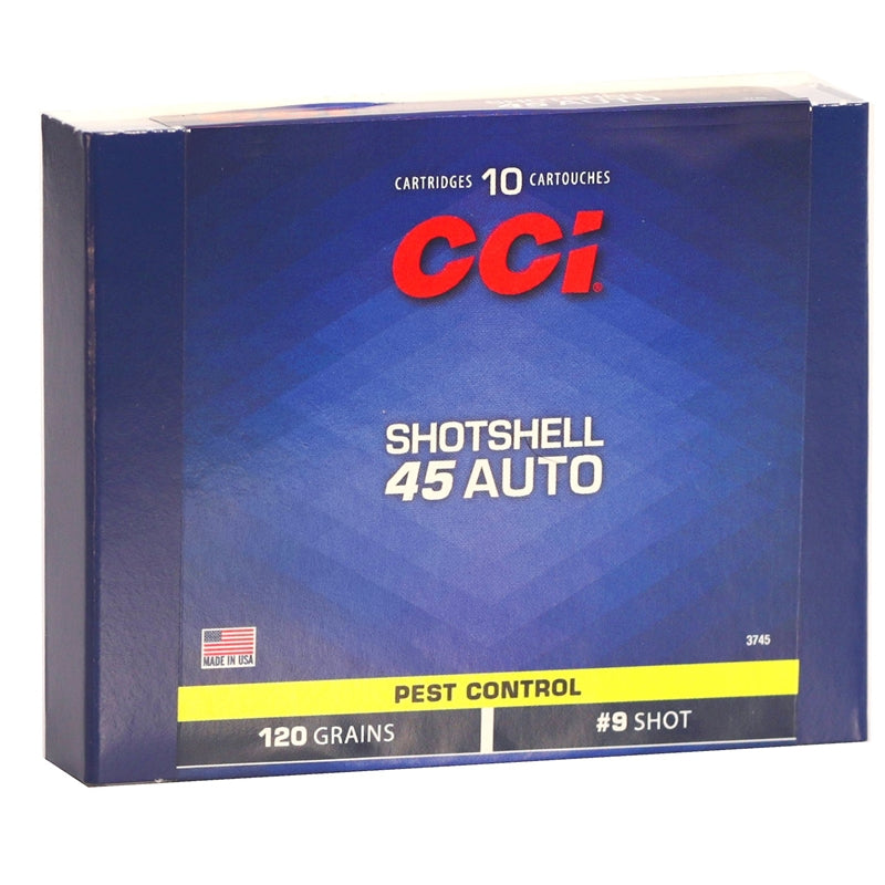 CCI Pest Control Shotshell 45 ACP Ammo 120 Grain #9 Shot - 3745