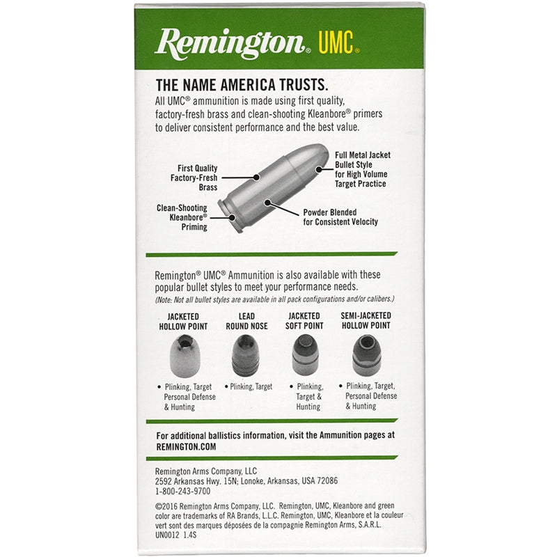 Remington UMC 45 ACP Auto Ammo 230 Grain Full Metal Jacket - L45AP4