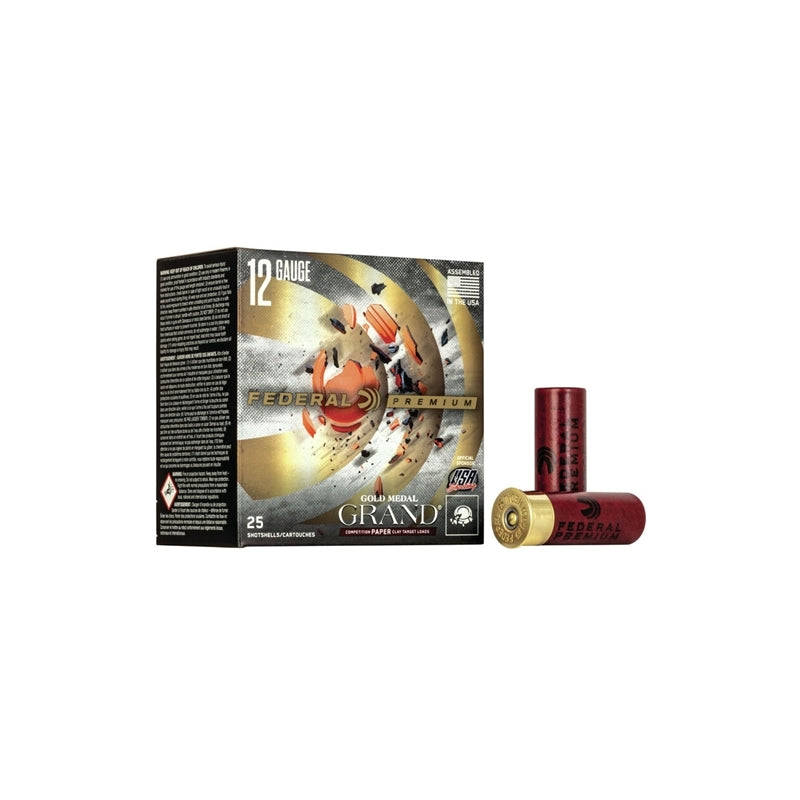 Federal Gold Medal Grand Paper 12 Gauge Ammo 2-3/4″ 1 1/8 oz #8 Lead Shot - GMT117 8