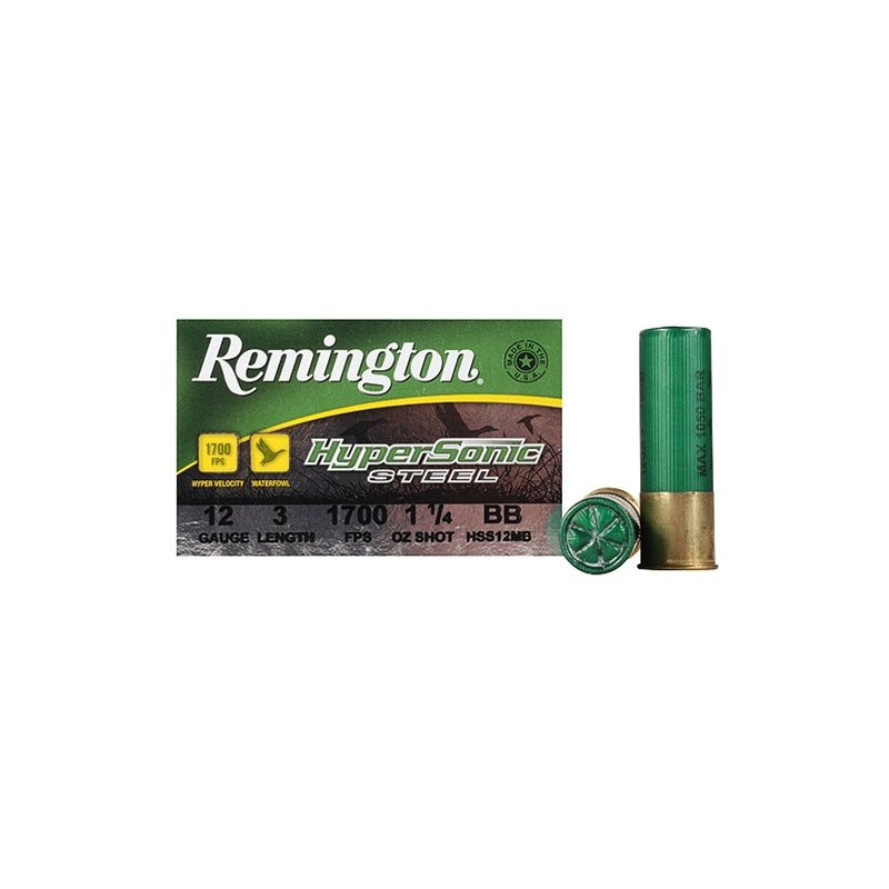 Remington HyperSonic 12 Gauge Ammo 3" 1-1/4 oz #BB Non-Toxic Steel Shot