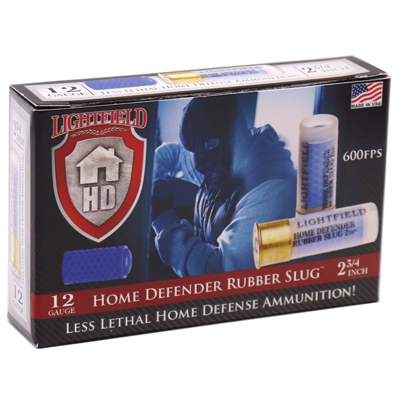 Lightfield Home Defender Less Lethal 12 Gauge 2-3/4" 130 Grain Rubber Slug