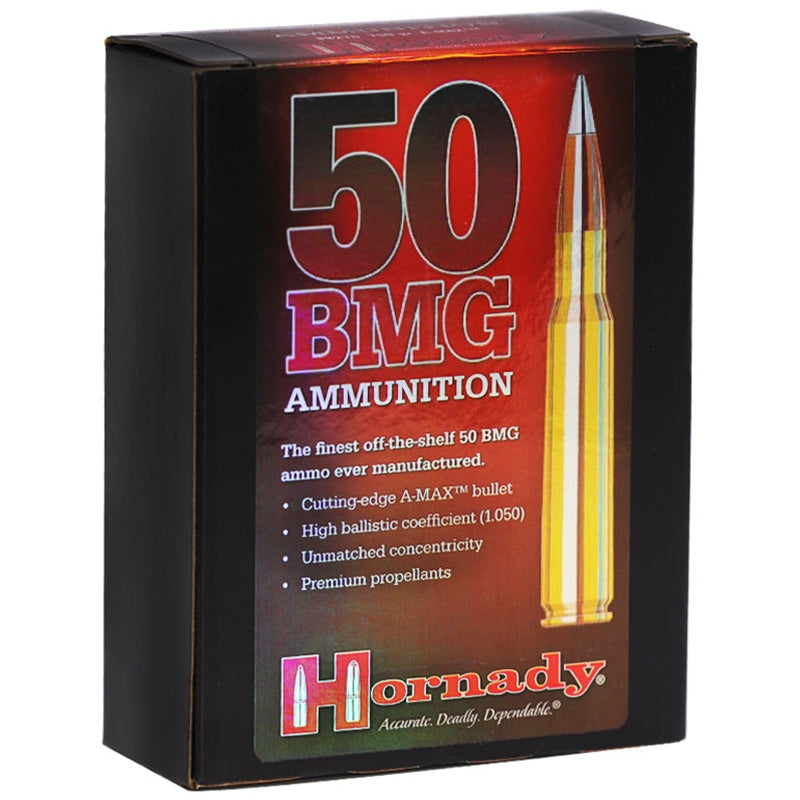 Hornady Match 50 BMG Ammo 750 Grain A-Max Boat Tail - 8270