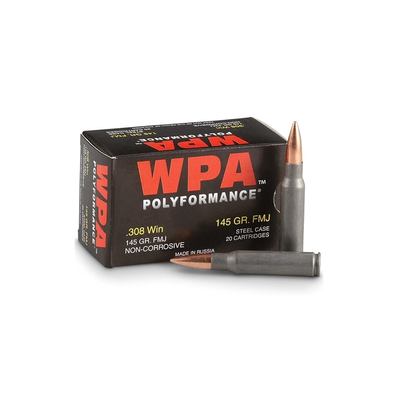 Wolf Polyformance 308 Winchester Ammo 145 Grain Full Metal Jacket - 308CFMJ