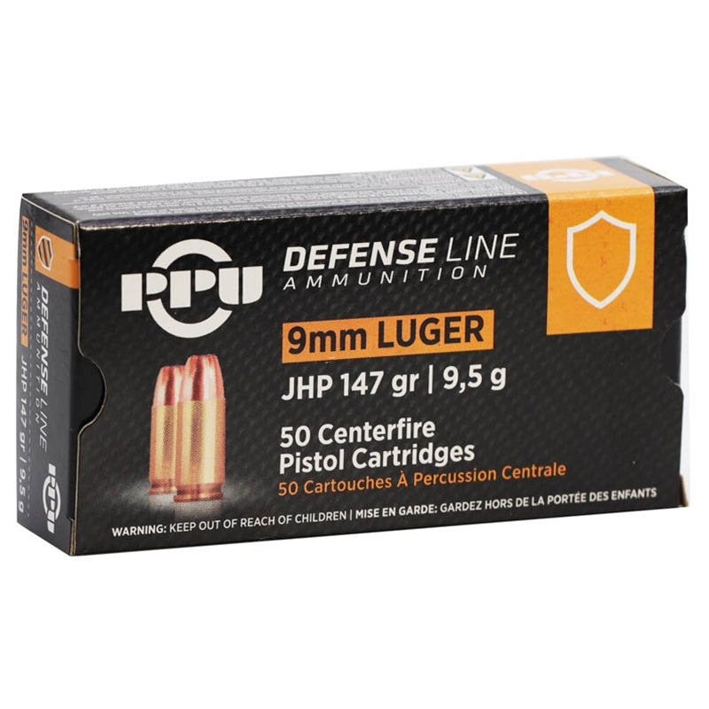 Prvi Partizan 9mm Ammo 147 Grain Jacketed Hollow Point - PPD92