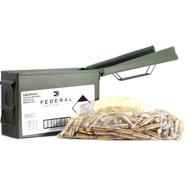 Federal 7.62x51mm NATO Ammo 149 Grain Full Metal Jacket - XM80220 AC1