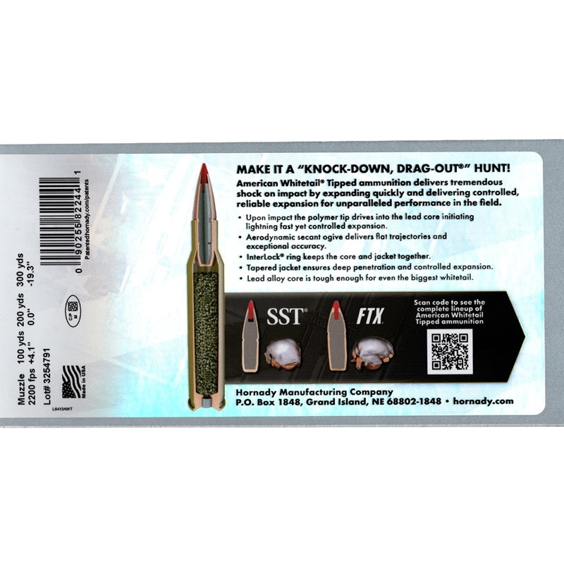 Hornady Custom 450 Bushmaster Ammo 250 Grain FTX - 82244