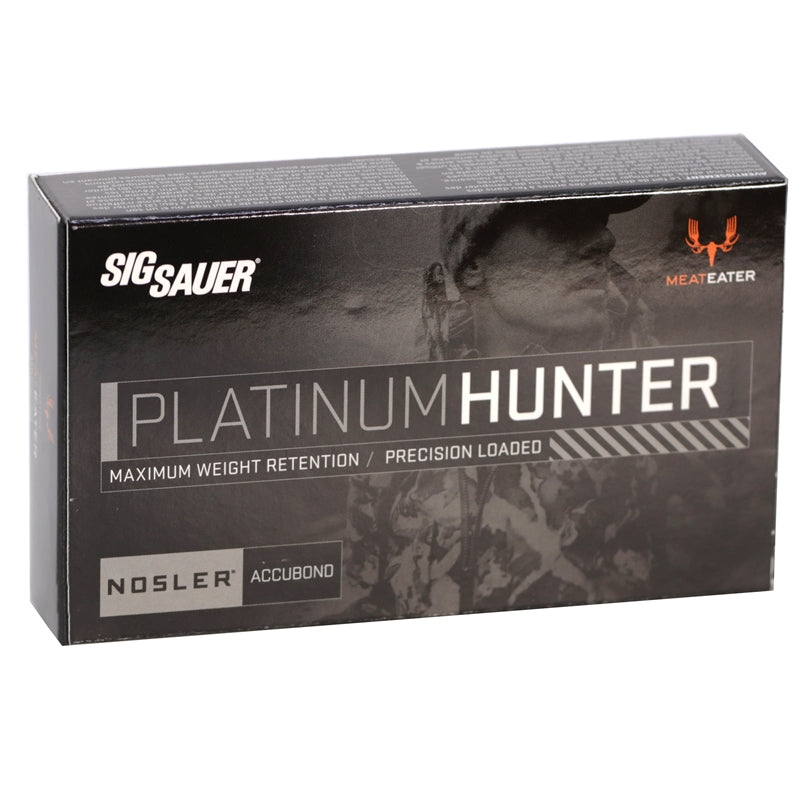 Sig Sauer Platinum Hunter 30‑06 Springfield Ammo 180 Grain Nosler AccuBond Polymer Tip – E3006PH180‑20
