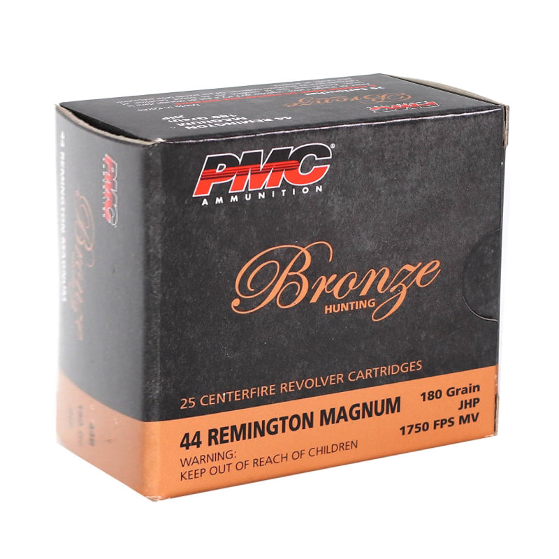 PMC Bronze 44 Remington Magnum Ammo 180 Grain Jacketed Hollow Point - PMC44B
