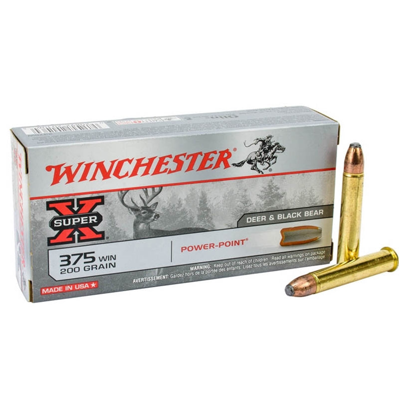 Winchester Super-X 375 Winchester Ammo 200 Grain Power Point - X375W