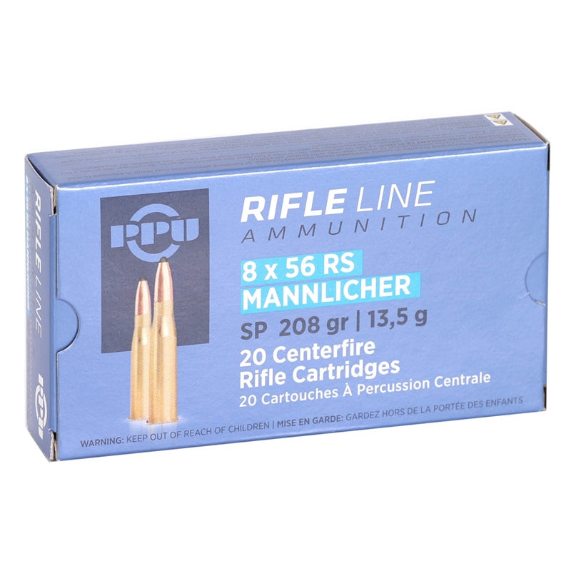 Prvi Partizan 8x56 mm RS Mannlicher Ammo 208 Grain Soft Point – PP856S