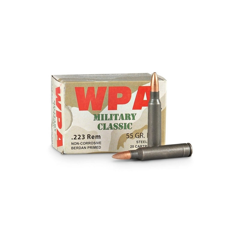 Wolf Military Classic 223 Ammo 55 Grain HP Steel Case