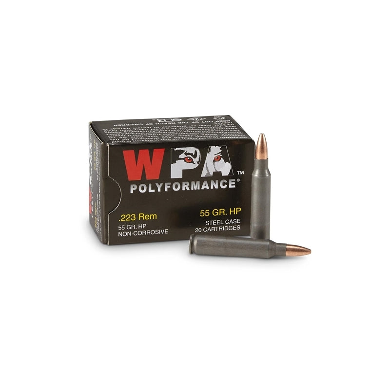 Wolf Polyformance 223 Ammo 55 Grain JHP Steel Case