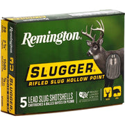 Remington Slugger 20 Gauge Ammo 2-3/4" 5/8 oz Hollow Point Rifled Slug - SP20RS