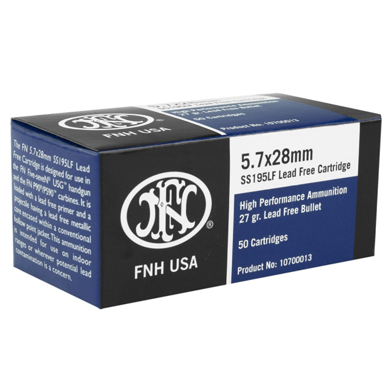 FN Herstal 5.7x28mm Ammo 27 Grain Jacketed Hollow Point Lead-Free - SS195LF